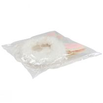 tételeket Húsvéti dekoráció dekoratív gyűrűs nyúlfül ajtódísz fehér Ø13cm 4db