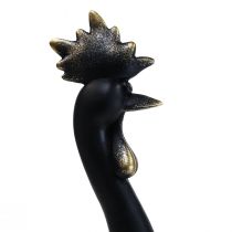 tételeket Húsvéti dekoráció csirke dekoráció kakas fekete arany Ø9cm H29cm