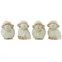 tételeket Húsvéti dekoráció bárány kerámia dekoráció Húsvéti krém 9,5×6×9cm 4db