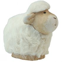 tételeket Húsvéti dekoráció bárány kerámia dekoráció Húsvéti krém 9,5×6×9cm 4db