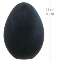tételeket Húsvéti tojás műanyag dekorációs tojás fekete bolyhos 25cm