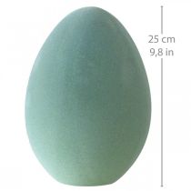 tételeket Húsvéti tojás műanyag szürke-zöld deco tojás zöld bolyhos 25cm
