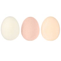 tételeket Húsvéti tojások Kis bolyhos barna barna fehér H4cm 15 db