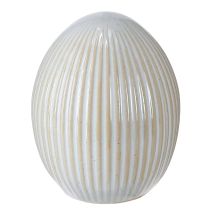 tételeket Húsvéti tojás hornyokkal Kerámia dekoratív tojásfehérje szürke 7,5×9cm 4 db