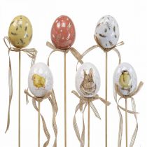 Húsvéti tojás műanyag virágdugó Húsvéti dekoráció H6cm 6db