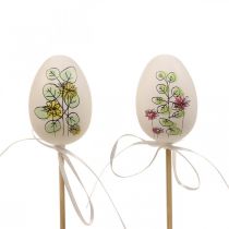 Húsvéti tojás műanyag húsvéti dekorációs növénydugók H6cm 12 db