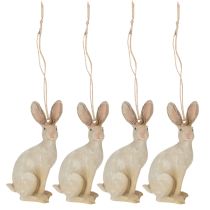 tételeket Húsvéti nyuszi figura akasztáshoz Húsvéti dekoráció polyresin H9,5cm 4db