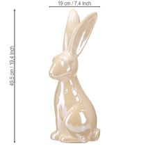 tételeket Húsvéti nyuszi kerámia bézs színben Kerámia nyuszi nagy 49,5 cm