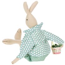 tételeket Textil húsvéti nyuszi, ruhás nyúl, húsvéti dekoráció, fiatal nyuszi 46 cm