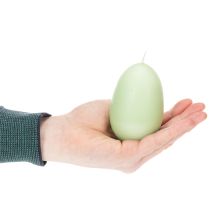tételeket Húsvéti gyertyák, tojás alakú, zöld, 9 cm, 20 óra, 6 darab