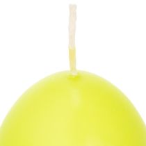 tételeket Húsvéti gyertyák, tojás alakú, tojás alakú húsvéti gyertyák, lime zöld, 9 cm, 20 óra, 6 darab