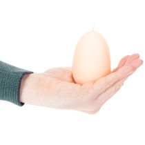 tételeket Húsvéti gyertyák, tojás alakú, tojás alakú húsvéti gyertyák, barack mintával, Ø6cm, M9cm, 6 darab