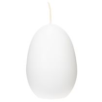 tételeket Húsvéti tojás alakú gyertyák, különleges húsvéti gyertyák, fehér, 9 cm, 6 darab