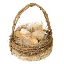 tételeket Húsvéti kosár fürjtojással műtojáskosár szőlő Ø12cm 2 db