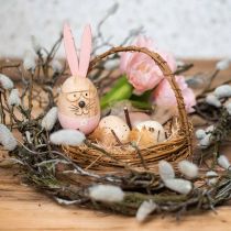 Húsvéti kosár tojással Mesterséges húsvéti tojás asztaldísz Ø16cm