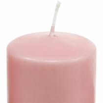 PURE oszlopos gyertya 130/60 dekoratív gyertya rózsaszín natúr viasz
