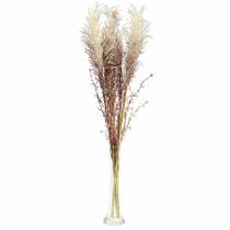 Pampas fű krém, ibolya Műszárított virágok 3db