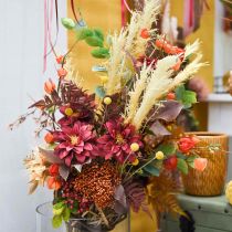 tételeket Pampa fű sárga Műdíszfű Száraz virágkötő 3db