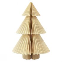 Papír karácsonyfa papír karácsonyfa krém arany H30cm