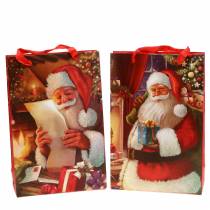 Ajándékzacskók Karácsonyi motívum Mikulás piros 20cm × 30cm × 8cm 2 db-os készlet