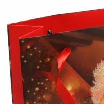Ajándékzacskók Karácsonyi motívum Mikulás piros 20cm × 30cm × 8cm 2 db-os készlet