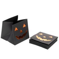 tételeket Papírzacskós tök alakú virágtartó Halloween dekoráció 10cm 6db