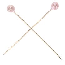 tételeket Gyöngyfejű tűk rózsaszín Ø4mm 4cm 150 db