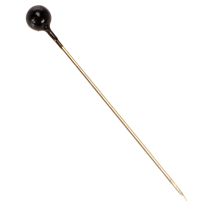 tételeket Fekete gyöngyházfejű virágkötőtűk, Ø4mm, 40mm, 150 darab