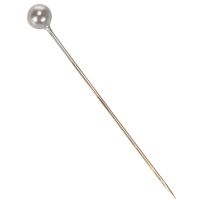 tételeket Gyöngyfejű virágkötő és díszítőtűk, ezüst, Ø4mm, 40mm, 150 darab