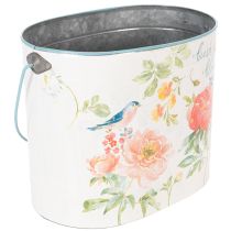 tételeket Ovális vintage tavaszi díszes virágcserép, fém, 26/22/17 cm, 3 db-os szett