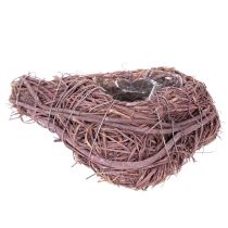 tételeket Szív alakú tál ágakkal és fóliabetéttel virágdíszekhez, 14 cm, 2 darab