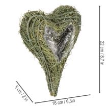 tételeket Természetes anyagból készült növényi szív fóliabetéttel, 22 cm, 2 darab