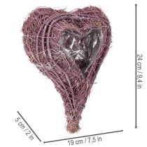 tételeket Növény szív fóliadíszítéssel ültetéshez 24cm
