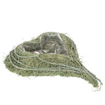 tételeket Szív alakú tál természetes fűből ültetőfóliával, 38 cm