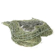 tételeket Szív alakú tál természetes fűből ültetőfóliával, 38 cm