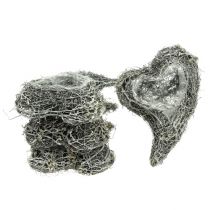 tételeket Dekoratív Szív alakú Virágtartó, Fehér, Kreatív Ültetési Ötlet Otthonra és Ajándékba, Műanyag Fóliával, 4 Darabos Szett, 15cm x 23cm x 5cm