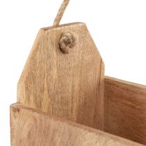 tételeket Természetes fa juta ültetőgép fogantyúval 35x16x21,5cm