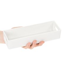 tételeket Téglalap alakú tálca fogantyúkkal tároláshoz és asztaldíszítéshez, 32 cm
