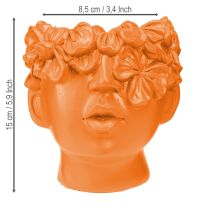 tételeket Növényfej Ültető Bust Narancssárga cserep 13,5×13×14 cm
