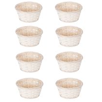 tételeket Fonott kosár dekoráció sokoldalú lakberendezéshez, 20 cm, 8 darab