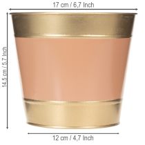 tételeket Fém kaspó/virágcserép, Ø17cm M14.5cm, 4 darab