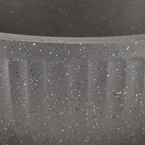 tételeket Műanyag kaspó, antracit színű, barázdált, Ø30cm