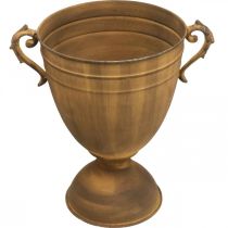 tételeket Növénycserép rozsdás megjelenésű csésze váza fém Ø22,5cm H32,5cm