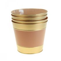 tételeket Ültető virágcserép fém cachepot Ø17cm H14,5cm 4db