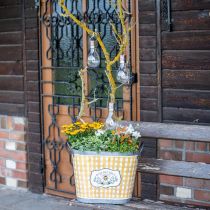 tételeket Cserepes ovális méhkockás nyári dekorációs ültetőgép 38×24×29cm