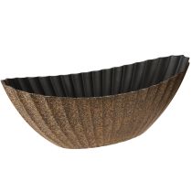 tételeket Kaspótál barázdált ovális antracit arany 41,5×16×16cm