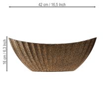 tételeket Kaspótál barázdált ovális antracit arany 41,5×16×16cm