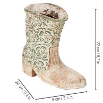 tételeket Virágcserép cowboy csizma növényi cipő vintage virágmintás 24cm