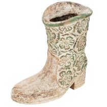 tételeket Virágcserép cowboy csizma növényi cipő vintage virágmintás 24cm