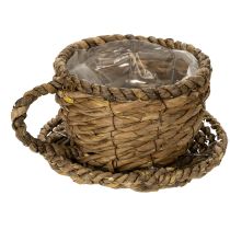 tételeket Ültetőkehely tányérral, kis szalma ültetőkosár, Ø17cm M13cm